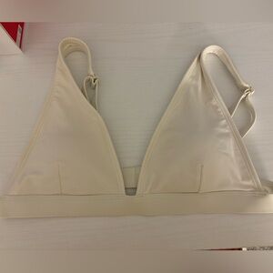 Summer Salt White Plunge Bikini Top